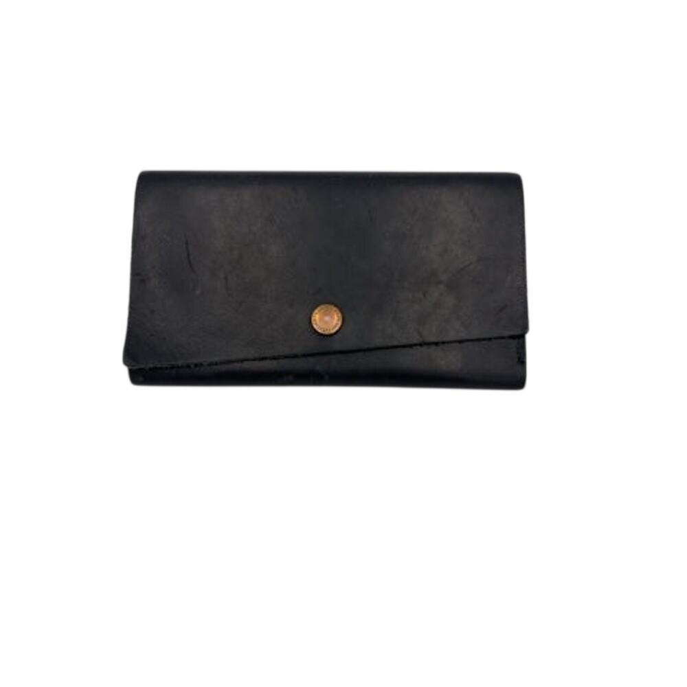 Black Portland Leather Good trifold leather wallet